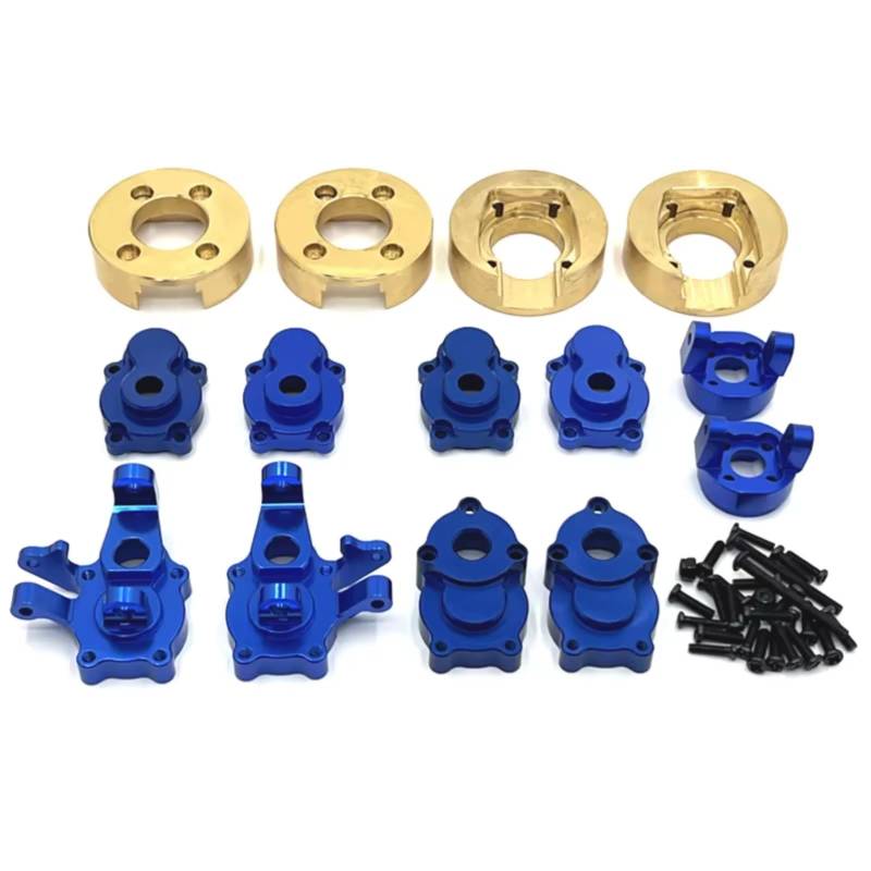 TOQPCZA RC Autoteile Für MJX H8H Für YiKong 1/10 YK4102 4103 4104 4106 4082-83 Metall Kit Messing RC Auto Upgrade Teile Ersatz Zubehör(Blue) von TOQPCZA