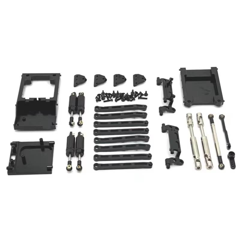 TOQPCZA RC Autoteile Für MN 1/12 Für MN168 Für MN78 Metall-Aufhängungsstangensatz RC-Auto Verbesserte Teile Fernbedienung Auto Ersatzzubehör(Black) von TOQPCZA