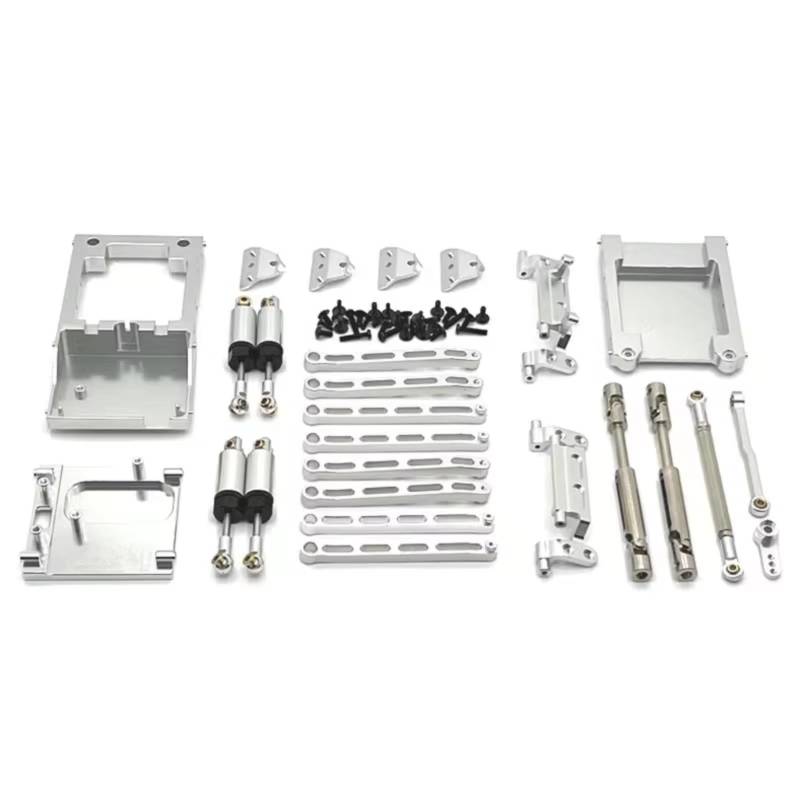 TOQPCZA RC Autoteile Für MN 1/12 Für MN168 Für MN78 Metall-Aufhängungsstangensatz RC-Auto Verbesserte Teile Fernbedienung Auto Ersatzzubehör(Silver) von TOQPCZA
