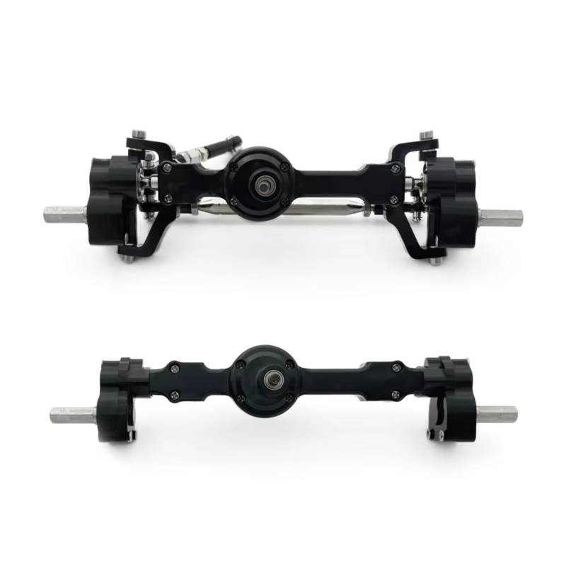 TOQPCZA RC Autoteile Für MN Für D90 FJ45 MN40 MN45 MN90 MN91 MN96 MN99 Für MN99S Für MN98 1/12 Vordere Und Hintere Tür Achse Eloxierte Fernbedienung Achse(Black,Set) von TOQPCZA