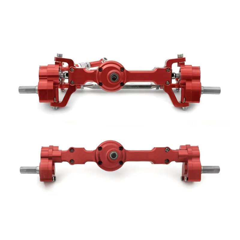 TOQPCZA RC Autoteile Für MN Für D90 FJ45 MN40 MN45 MN90 MN91 MN96 MN99 Für MN99S Für MN98 1/12 Vordere Und Hintere Tür Achse Eloxierte Fernbedienung Achse(Red,Set) von TOQPCZA