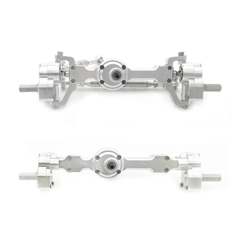 TOQPCZA RC Autoteile Für MN Für D90 FJ45 MN40 MN45 MN90 MN91 MN96 MN99 Für MN99S Für MN98 1/12 Vordere Und Hintere Tür Achse Eloxierte Fernbedienung Achse(Silver,Set) von TOQPCZA