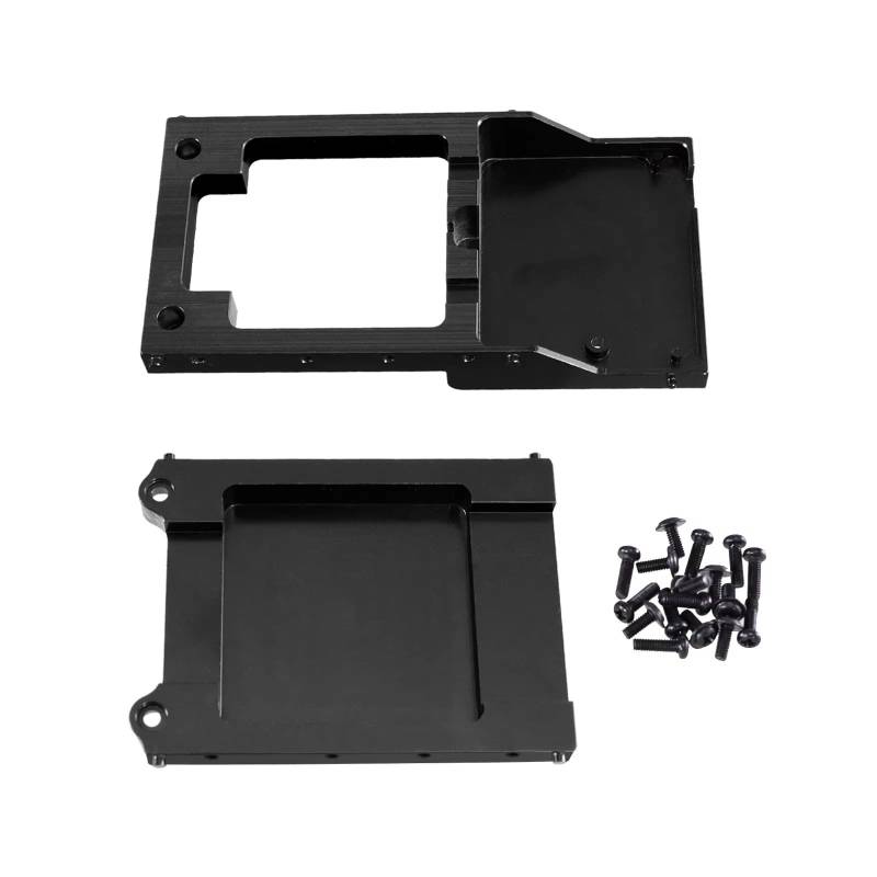 TOQPCZA RC Autoteile Für MN Für MN78 Für MN168 1/12 RC Auto Metall Lenkung Servo Feste Halterung Strahl Upgrade Teile Zubehör(Black) von TOQPCZA