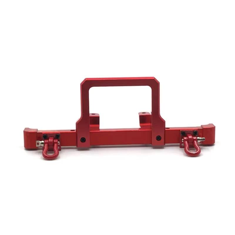 TOQPCZA RC Autoteile Für MN Für MN99 D90 D91 Für MN99S 1/12 1 Pcs Metall Frontschürze RC Auto Upgrade Teile Zubehör Schwarz Rot Für Silber(Red) von TOQPCZA