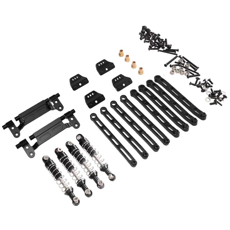 TOQPCZA RC Autoteile Für MN168 Für MN78 1/12 Modell Fernbedienung Auto Metall Teile Upgrade Suspension Stange Für Sitz Suspension Rahmen Set(Black) von TOQPCZA