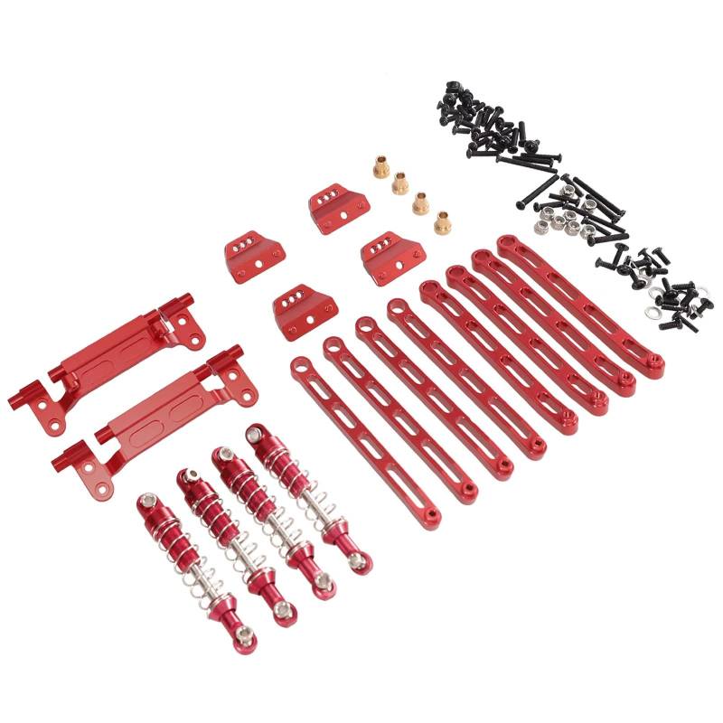 TOQPCZA RC Autoteile Für MN168 Für MN78 1/12 Modell Fernbedienung Auto Metall Teile Upgrade Suspension Stange Für Sitz Suspension Rahmen Set(Red) von TOQPCZA