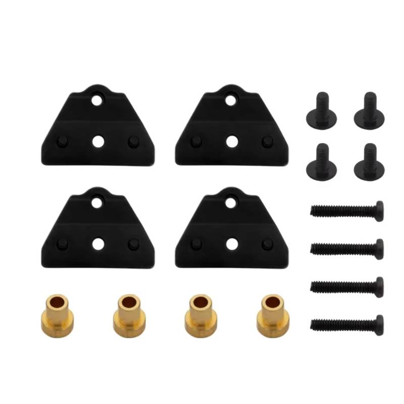 TOQPCZA RC Autoteile Für MN78 1/12 Metall Vordere Und Hintere Stoßdämpfer Halterungen Geeignet Fernbedienung Auto Upgrade Und Modifikation Teile(Black) von TOQPCZA