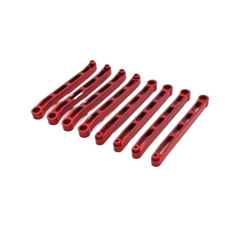 TOQPCZA RC Autoteile Für MN78 Für MN168 1/12 Metall Für Chassis Links Zugstange Spurstange Set RC Auto Upgrades Teile Zubehör Ersatz Teile(Red) von TOQPCZA
