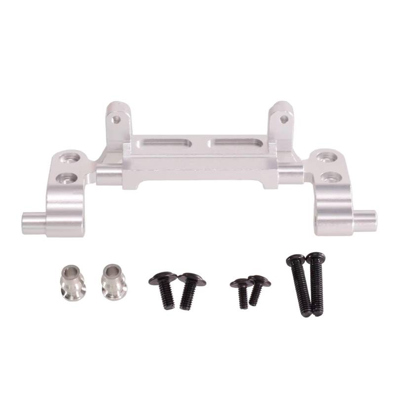 TOQPCZA RC Autoteile Für MN82 Für MN78 LC79 Für MN168 99s 1/12 Metall Upgrade Stange Halterung Brücke Servo Stange Basis RC Automotive Teile Zubehör(Silver) von TOQPCZA