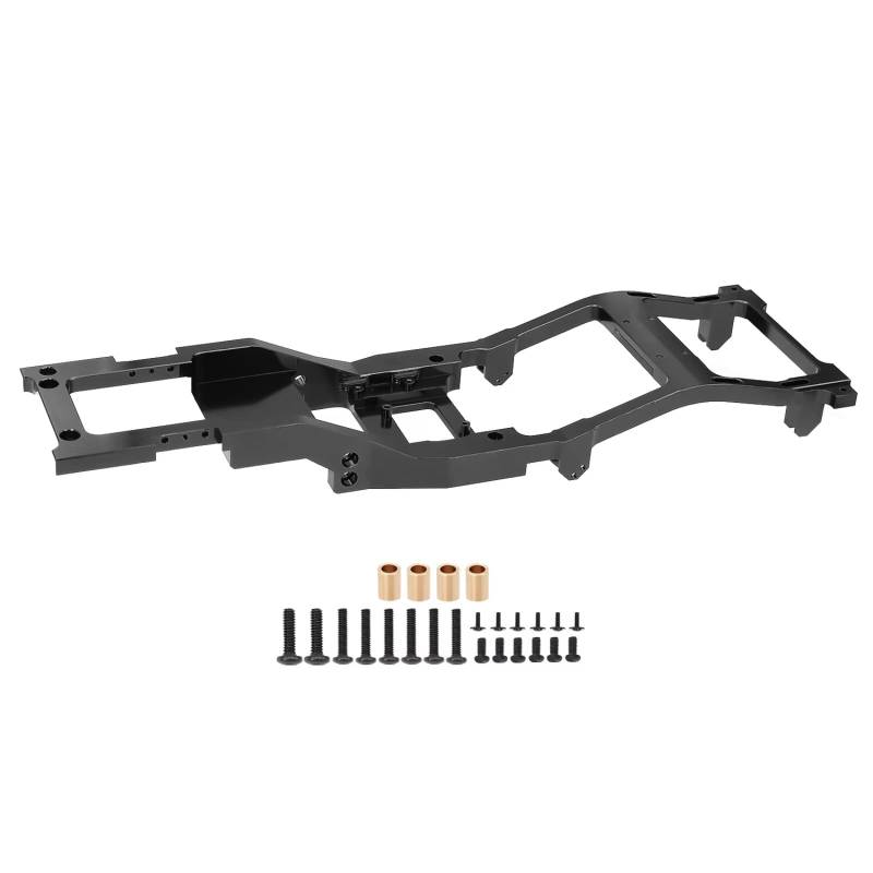 TOQPCZA RC Autoteile Für MN82 LC79 Für MN82 Pro MN82S 1/12 Metallauto Für Chassisrahmenkarosserie RC-Auto Integrierte Rahmenänderung Aluminium-Upgradeteile(Black) von TOQPCZA