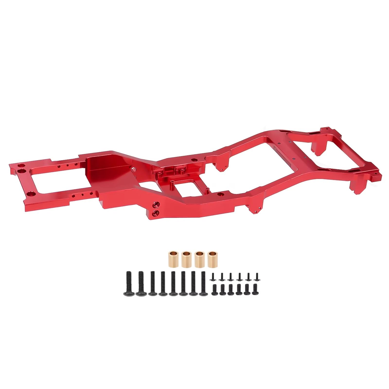 TOQPCZA RC Autoteile Für MN82 LC79 Für MN82 Pro MN82S 1/12 Metallauto Für Chassisrahmenkarosserie RC-Auto Integrierte Rahmenänderung Aluminium-Upgradeteile(Red) von TOQPCZA