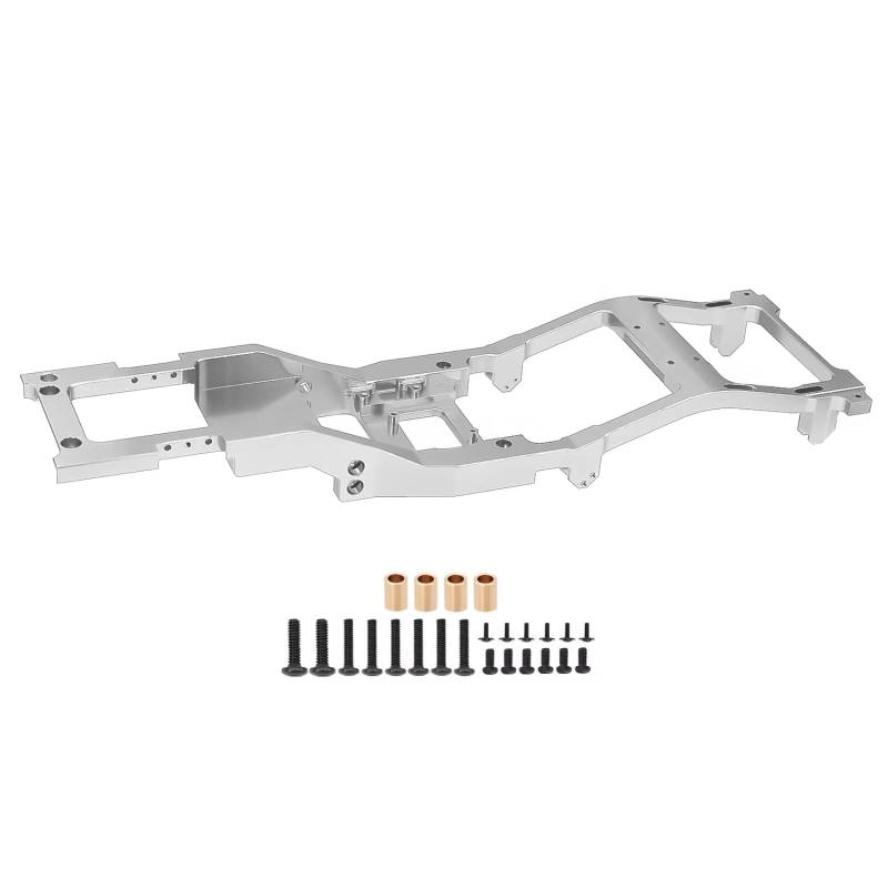 TOQPCZA RC Autoteile Für MN82 LC79 Für MN82 Pro MN82S 1/12 Metallauto Für Chassisrahmenkarosserie RC-Auto Integrierte Rahmenänderung Aluminium-Upgradeteile(Silver) von TOQPCZA