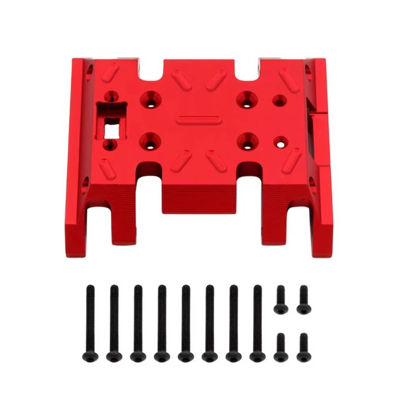 TOQPCZA RC Autoteile Für MN86 MN86K MN86KS MN86S 1 Stück Getriebeunterteil Basismontage Mittelschutzplatte Fernbedienung Auto Upgrade Teile Zubehör(Red) von TOQPCZA
