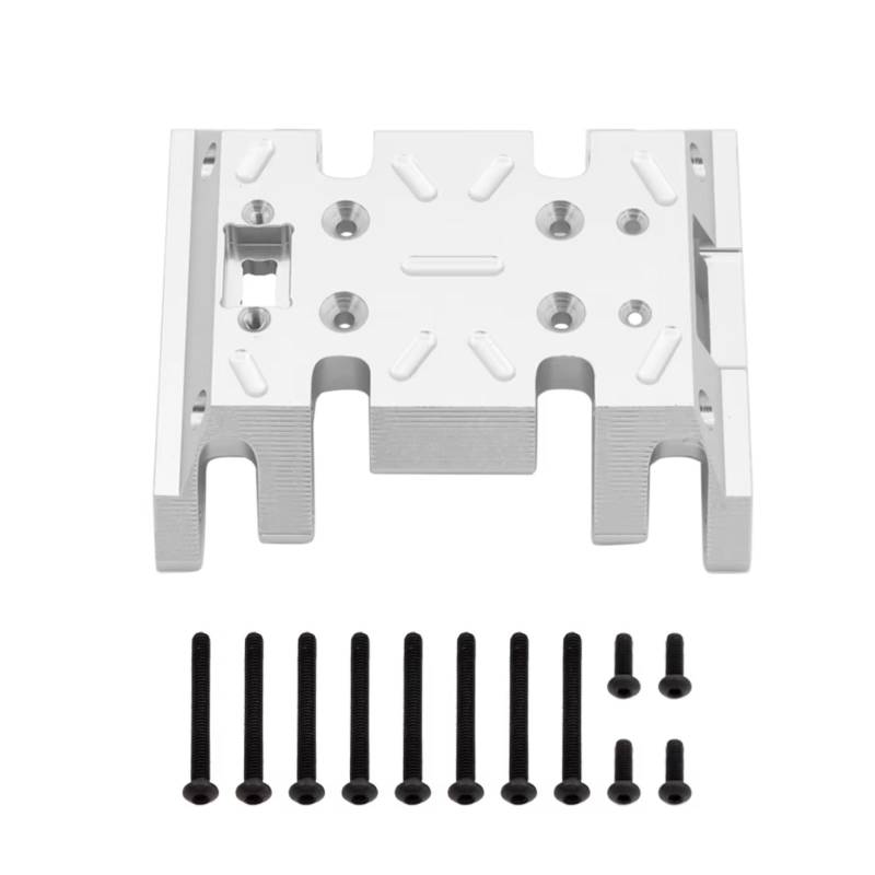 TOQPCZA RC Autoteile Für MN86 MN86K MN86KS MN86S 1 Stück Getriebeunterteil Basismontage Mittelschutzplatte Fernbedienung Auto Upgrade Teile Zubehör(Silver) von TOQPCZA