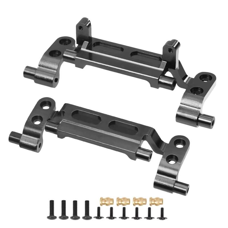 TOQPCZA RC Autoteile Für MN99S Gen2 Für MN78 Für MN168 1/12 Vordere Hinterachse Spurstange Für Seat Spurstangenhalterung Zugstangenbasis Für Seat RC Auto Ersatzteile Upgrade Teile(Black) von TOQPCZA