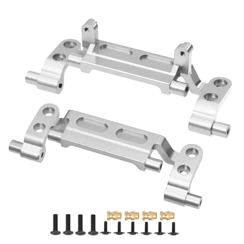 TOQPCZA RC Autoteile Für MN99S Gen2 Für MN78 Für MN168 1/12 Vordere Hinterachse Spurstange Für Seat Spurstangenhalterung Zugstangenbasis Für Seat RC Auto Ersatzteile Upgrade Teile(Silver) von TOQPCZA