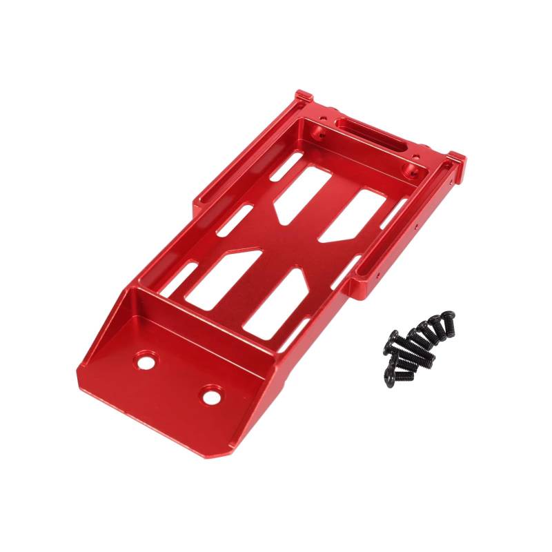 TOQPCZA RC Autoteile Für Mangniu Für MN128 MN86 MN86S G500 1/12 RC Auto OP Modifikation Upgrade Teile Metall Upgrade Batterie Fach Batterie Halter(Red) von TOQPCZA