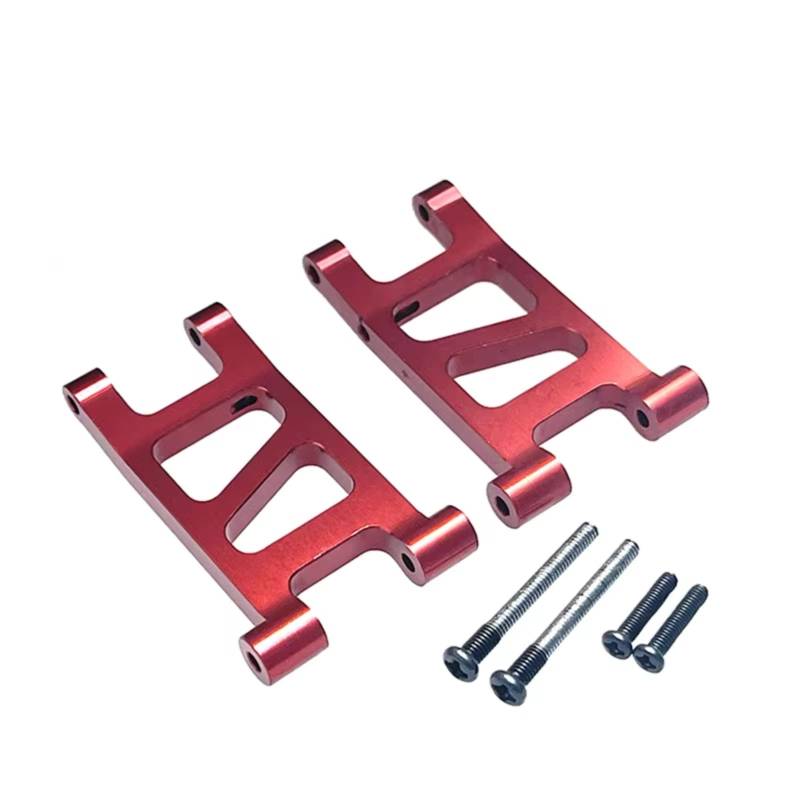 TOQPCZA RC Autoteile Für Mjx Für Hyper Go 1/14 14301 14302 14303 Fernbedienung Auto Modifizierte Zubehörteile Verbesserte Metall Hinten Unten Für Schaukel Arm(Red) von TOQPCZA