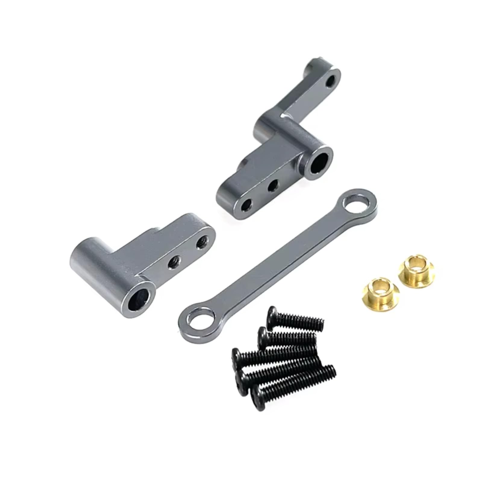 TOQPCZA RC Autoteile Für Mjx Für Hyper Go 1/14 14301 14302 Fernbedienung Auto Modifizierte Zubehörteile Upgrade Metall Lenkung Gruppe Übertragung Komponenten(Titanium) von TOQPCZA