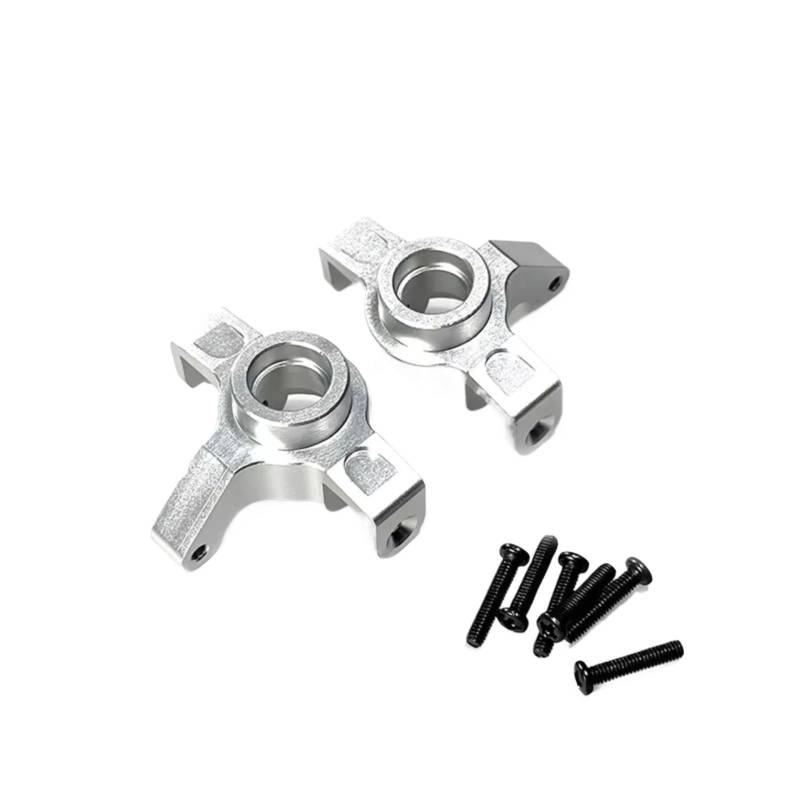 TOQPCZA RC Autoteile Für Mxj Für Hyper Go 1/14 14301 14302 Fernbedienung Auto Modifizierte Zubehörteile Verbesserter Metall-Lenkbecherblock(Silver) von TOQPCZA