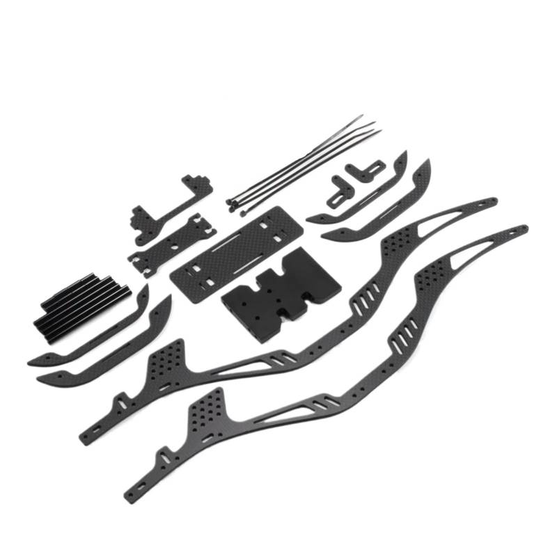 TOQPCZA RC Autoteile Für SCX10 II Für Element Für Enduro Für Comp Builds 1/10 RC Auto Crawler Carbon Faser Für LCG Für Chassis Kit Cheater Rigs Rahmen Mit Delrin Skid von TOQPCZA