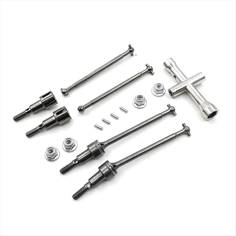 TOQPCZA RC Autoteile Für SCY 16101 16102 16103 16201 Pro 1/16 Vorne Und Hinten CVD Antriebswelle Set Pinsel RC Auto Upgrades Teile Ersatz Zubehör von TOQPCZA