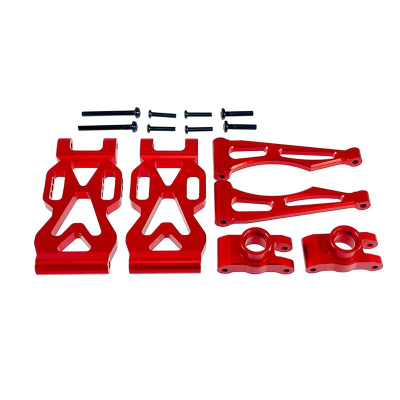TOQPCZA RC Autoteile Für SCY 16101 16102 Pro 16103 RC Auto Metall Querlenker Rad Für Sitz Hinterachse Für Sitz Upgrade Metall Teile Zubehör(Red) von TOQPCZA