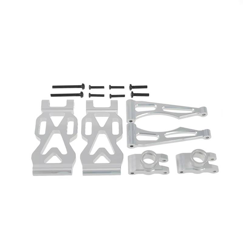 TOQPCZA RC Autoteile Für SCY 16101 16102 Pro 16103 RC Auto Metall Querlenker Rad Für Sitz Hinterachse Für Sitz Upgrade Metall Teile Zubehör(Silver) von TOQPCZA