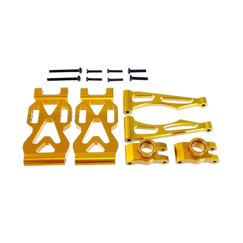 TOQPCZA RC Autoteile Für SCY 16101 16102 Pro 16103 RC Auto Metall Querlenker Rad Für Sitz Hinterachse Für Sitz Upgrade Metall Teile Zubehör(Yellow) von TOQPCZA