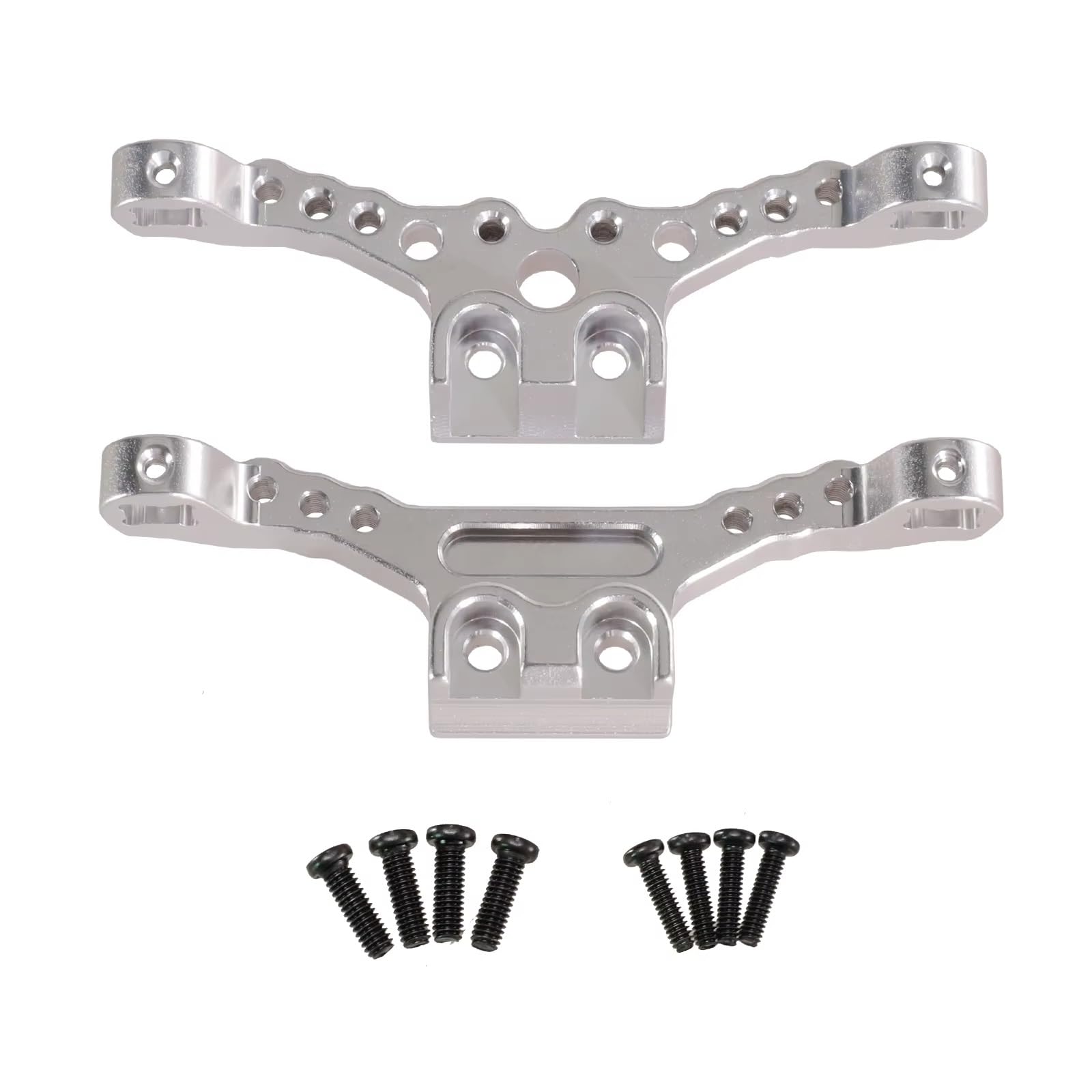 TOQPCZA RC Autoteile Für SCY Für 18101 18102 1/18 Metall Vorder- Und Hinterradaufhängung Halterung Fernbedienung Auto OP Upgrade Und Modifikation Teile Zubehör(Silver) von TOQPCZA