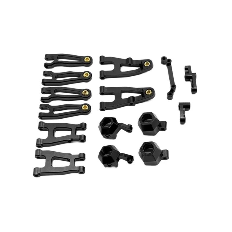 TOQPCZA RC Autoteile Für SG1603 Für SG1604 UD1601 UD1602 UD1603 1/16 Metall Vorne Und Hinten Für Schaukel Arm Lenkung Cup Set RC Auto Upgrades Teile(Black) von TOQPCZA