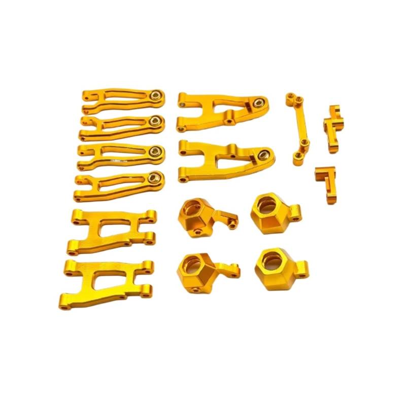 TOQPCZA RC Autoteile Für SG1603 Für SG1604 UD1601 UD1602 UD1603 1/16 Metall Vorne Und Hinten Für Schaukel Arm Lenkung Cup Set RC Auto Upgrades Teile(Yellow) von TOQPCZA