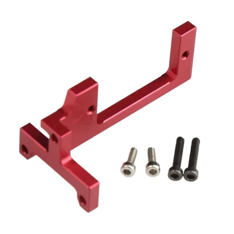 TOQPCZA RC Autoteile Für Scania Für Man Für Benz Für Actros 1/14 Metallgetriebe Shift Lenkgetriebe Halterung Servohalterung RC LKW Anhänger Auto DIY Teile(Red) von TOQPCZA