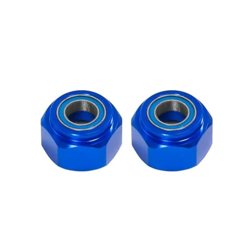 TOQPCZA RC Autoteile Für Tamiya Für Dt03 Aluminium Legierung Lager Sechseckigen Gelenk Vorderrad Nur RC Upgrade Teile Zubehör DT3010F(Blue) von TOQPCZA