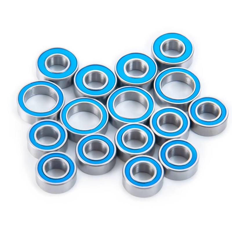 TOQPCZA RC Autoteile Für Tamiya Für TT-02 1/10 16Pcs Metall Radnaben Achse Abgedichtete Lager Kit RC Auto LKW Modell Zubehör Upgrade Teile von TOQPCZA