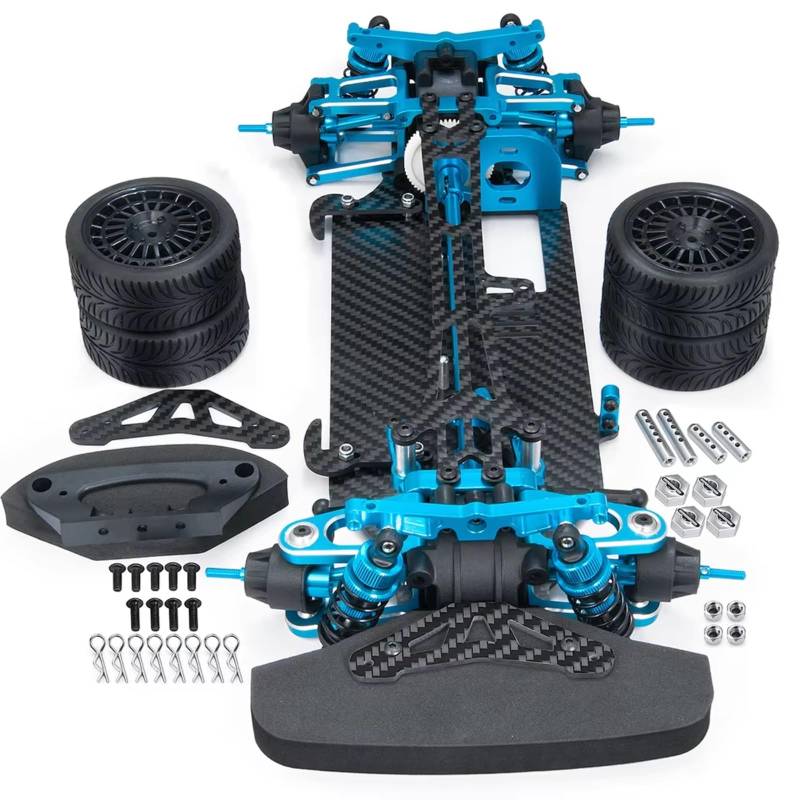 TOQPCZA RC Autoteile Für Tamiya Für TT01 1/10 Metall Carbon Faser Kunststoff Rad Felgen Stoßdämpfer Rahmen Kit RC Fernbedienung Drift Auto Teile von TOQPCZA