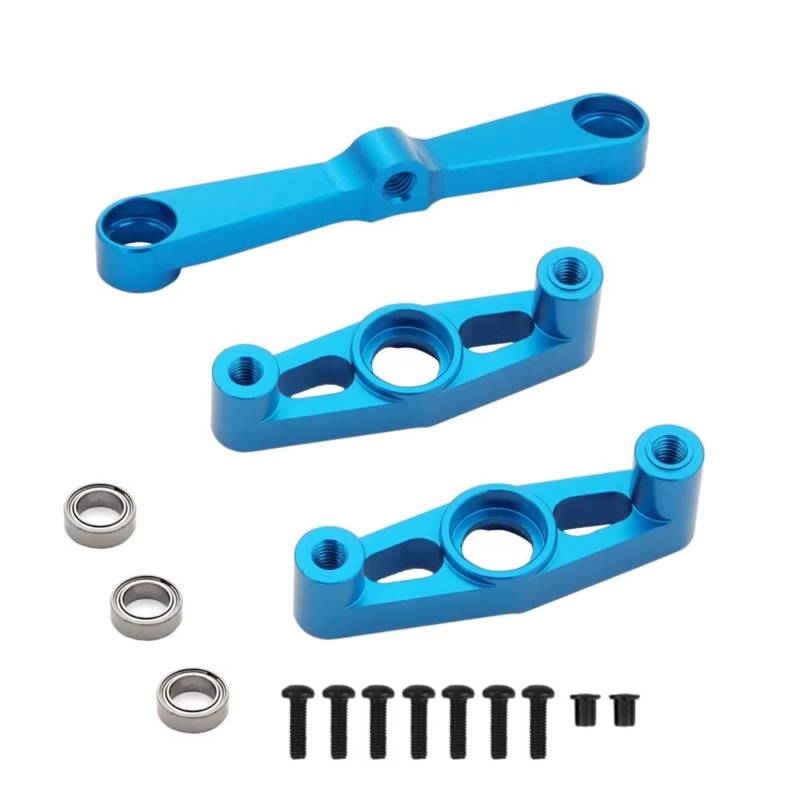TOQPCZA RC Autoteile Für Tamiya Für TT02 1/10 DIY Metall Lenkung Montage Mit Lager RC Auto Upgrade Teile Fernbedienung Auto Ersatz Teile von TOQPCZA