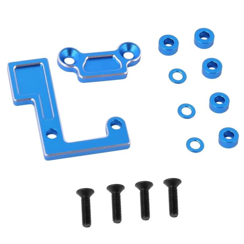 TOQPCZA RC Autoteile Für Tamiya Für TT02 Für TT02B TT02D TT02S 1/10 Metall Hauptwelle Lager Halter Set Getriebe Halterung RC Auto Upgrade Teile TATT-074(Blue) von TOQPCZA