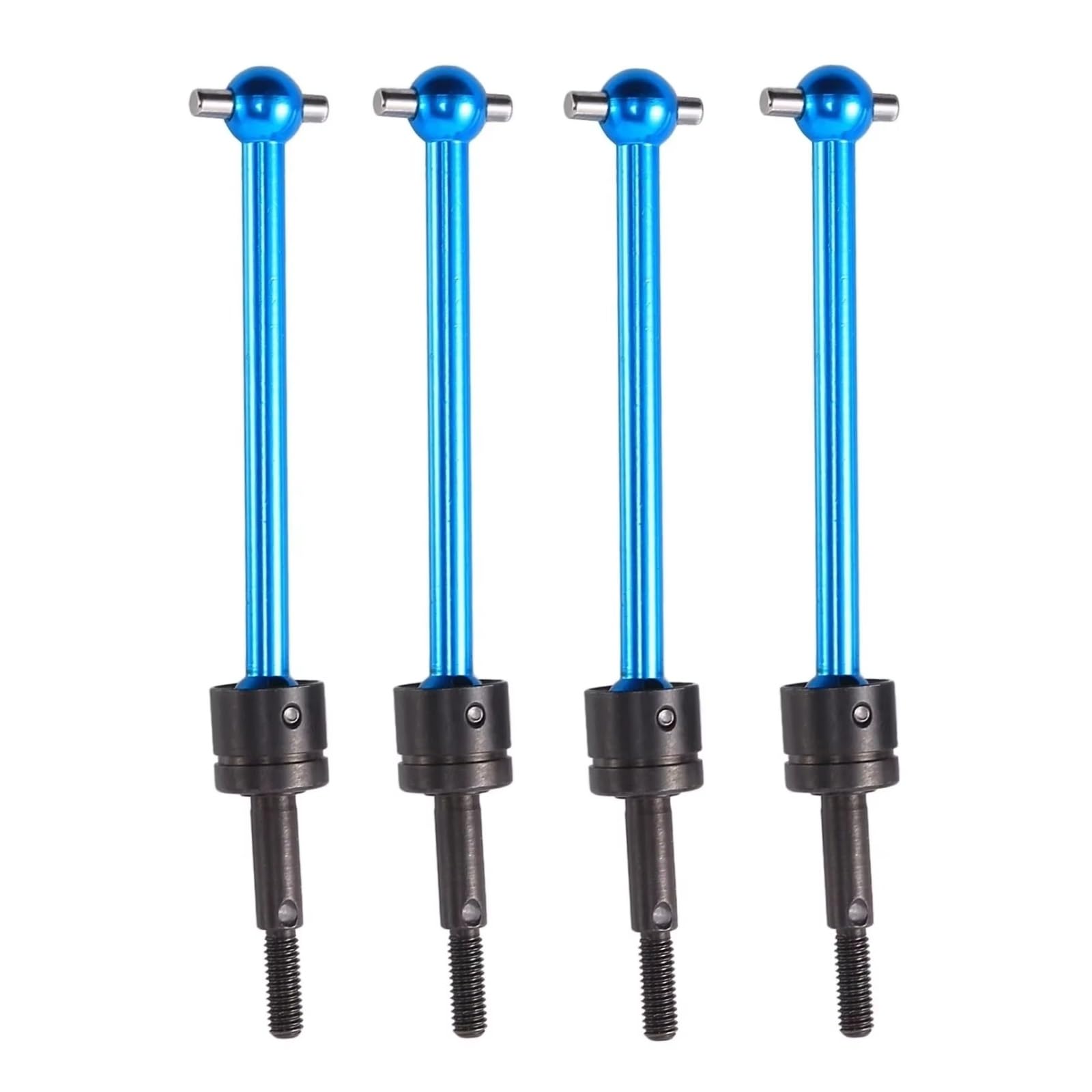TOQPCZA RC Autoteile Für Tamiya Für TT02B DT03 4 Stücke Metall Universal Antriebswelle CVD Antriebswelle 64mm RC Auto Upgrade Teile Zubehör Ersatz(Blue) von TOQPCZA