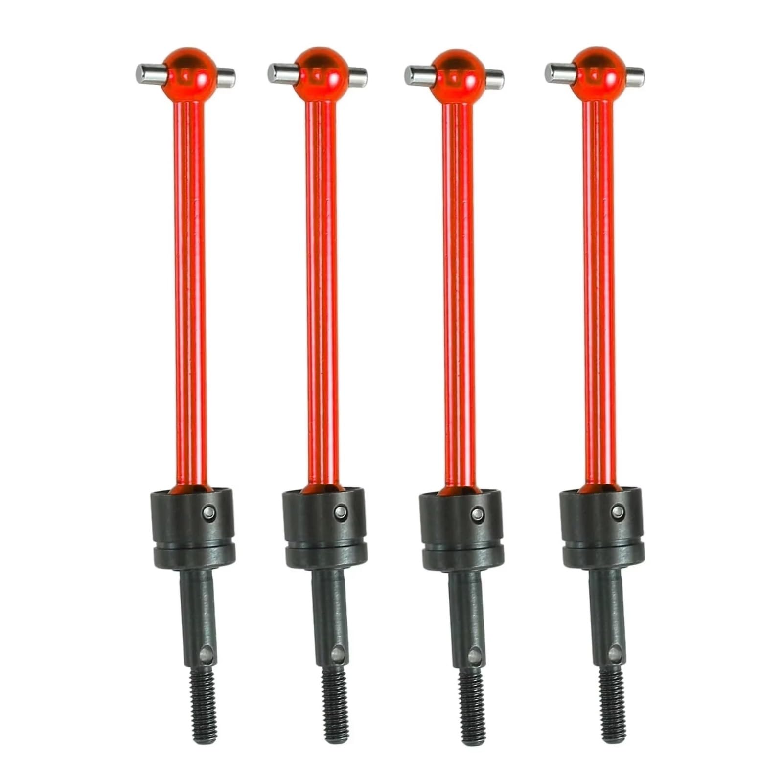 TOQPCZA RC Autoteile Für Tamiya Für TT02B DT03 4 Stücke Metall Universal Antriebswelle CVD Antriebswelle 64mm RC Auto Upgrade Teile Zubehör Ersatz(Red) von TOQPCZA