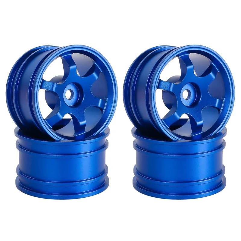 TOQPCZA RC Autoteile Für Tamiya M03 M04 M05 M06 M07 MB-01 XM-01 4 Stücke 42mm 1/10 RC On-Road Drift Für Rennwagen Metall Felge Radnaben Upgrade Teile(Blue) von TOQPCZA