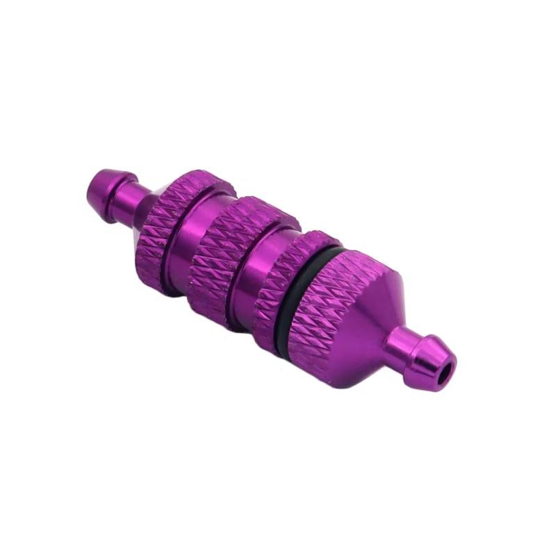 TOQPCZA RC Autoteile Für Traxxas Für HSP 94122 94188 1/8 1/10 RC Für Model Auto Upgrade Teile Zubehör Metall Filter Für Nitro 02156(Purple) von TOQPCZA