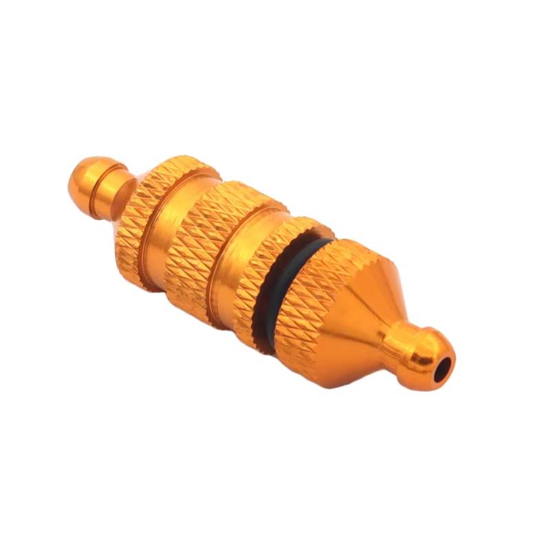 TOQPCZA RC Autoteile Für Traxxas Für HSP 94122 94188 1/8 1/10 RC Für Model Auto Upgrade Teile Zubehör Metall Filter Für Nitro 02156(Yellow) von TOQPCZA