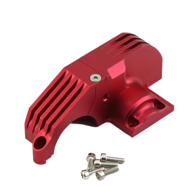 TOQPCZA RC Autoteile Für Traxxas Für MAXX 89076-4 89086-4 1/10 RC Auto Upgrade Teile Zubehör Metall Hauptgetriebe Abdeckung Schutz Motor 8987(Red) von TOQPCZA
