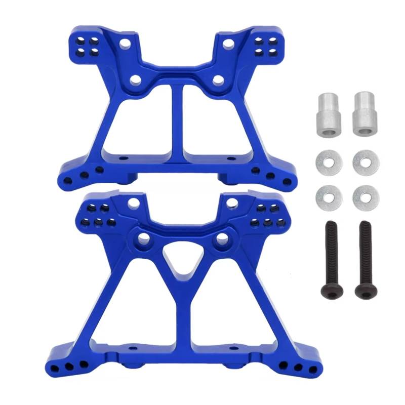 TOQPCZA RC Autoteile Für Traxxas Für Slash 4x4 4WD 1/10 Metall Vorne Hinten Shock Tower Set 6838 6839 RC Auto Ersatz Upgrade Teile Ersatz Teile(Blue) von TOQPCZA