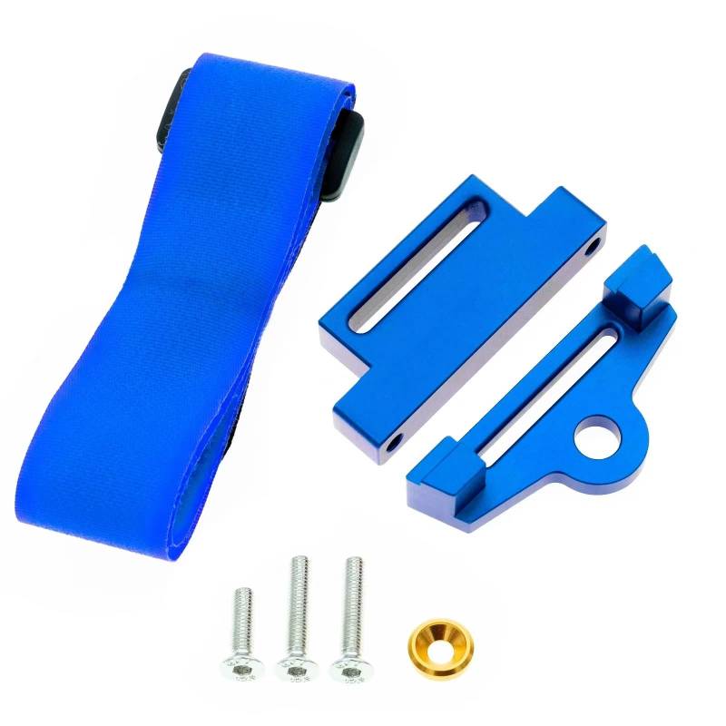 TOQPCZA RC Autoteile Für Traxxas Für Slash 4x4 Für VXL 1/10 Metall Hohe Batterie Halter Halterung Halten Unten Mit Batterie Strap RC Auto Upgrade Teile Zubehör(Blue) von TOQPCZA
