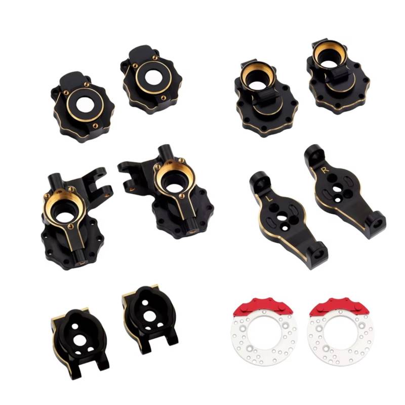 TOQPCZA RC Autoteile Für Traxxas Für TRX4 Für TRX6 1/10 1 Set RC Auto Portal Achse Gehäuse Gewicht Upgrade Teile Schwarz Elektrophorese von TOQPCZA