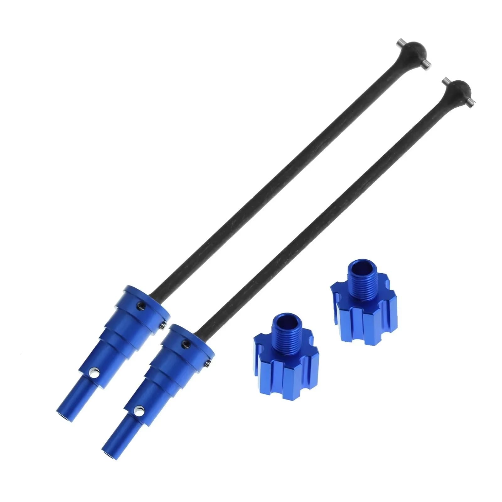TOQPCZA RC Autoteile Für Traxxas Für X-Maxx 1/5 2 Stücke Metall 10mm Erweiterte Antriebswelle CVD Antriebswelle Mit Keil Rad Hex RC Auto Upgrade Teile(Blue) von TOQPCZA