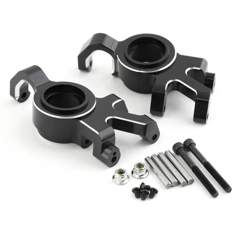 TOQPCZA RC Autoteile Für Traxxas Für X-maxx Xmaxx 6S 8S 1/5 RC 2 Stücke Metall Front Lenkung Block Für Monster Truck Upgrade Teile Zubehör(Black) von TOQPCZA