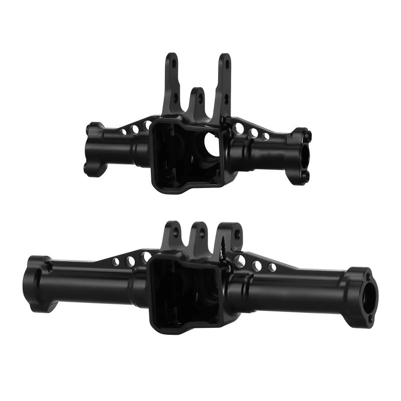 TOQPCZA RC Autoteile Für Trx4m 1/18 Schwarz Aluminium Vorne Hinterachse Gehäuse RC Crawler Upgrade RC Auto Upgrade Zubehör 4M-27(Set) von TOQPCZA